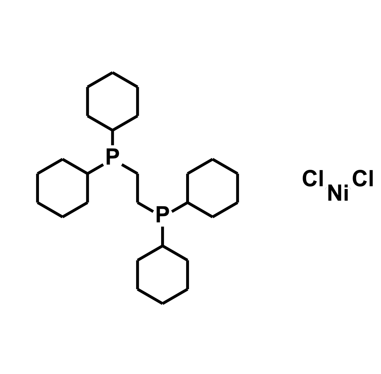 (1,2-Bis(dicyclohexylphosphino)ethane)dichloronickel(II) Chemical Structure